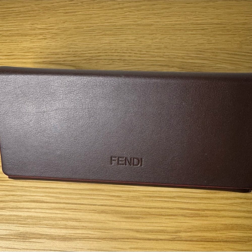 Fendi Brown Leather Eye Glass Case